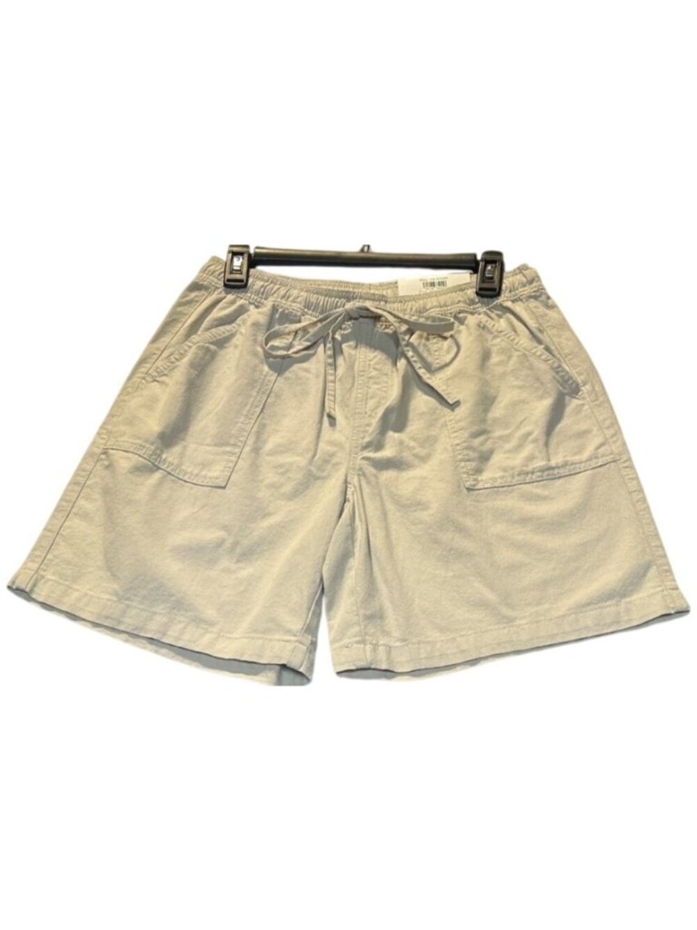 Style & Co Womens Size S Beige Pull-On Mid-Rise Shorts With Drawstring & Pockets